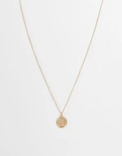 Reclaimed Vintage Unisex St Christopher Necklace In Gold For Unisex -Closet Theory Her 202662346 1 gold 1