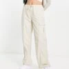 Reclaimed Vintage Low Rise Cori Cargo Trouser In Ivory For Women -Closet Theory Her 203830668 1 ivory