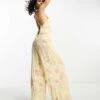 Reclaimed Vintage Sleeveless Jumpsuit In Creamy Floral For Women -Closet Theory Her 204034469 1 cream
