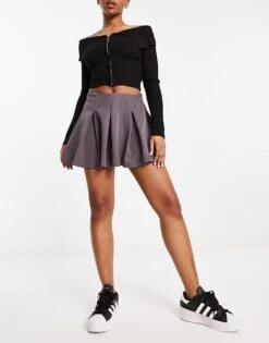 Reclaimed Vintage Skort In Charcoal For Women -Closet Theory Her 204163922 2
