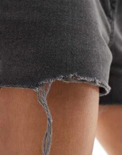 Reclaimed Vintage Denim Mom Shorts In Washed Black For Women -Closet Theory Her 205148350 3