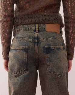 Reclaimed Vintage Unisex Barrel Leg Jean In Brown Wash For Unisex -Closet Theory Her 205526670 4