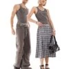 Reclaimed Vintage Unisex Shrunken Ribbed Vest In Washed Charcoal For Unisex -Closet Theory Her 205547569 1 charcoal