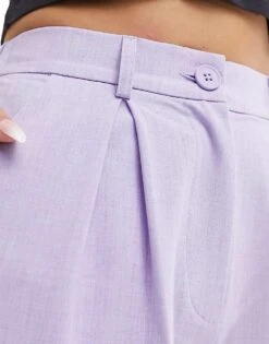 Reclaimed Vintage Wide Leg Trouser In Purple For Women -Closet Theory Her 205661015 4