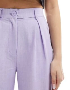 Reclaimed Vintage Wide Leg Trouser In Purple For Women -Closet Theory Her 205661015 5