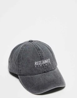 Reclaimed Vintage Unisex Logo Cap In Charcoal For Unisex -Closet Theory Her 205710145 1 charcoal 1