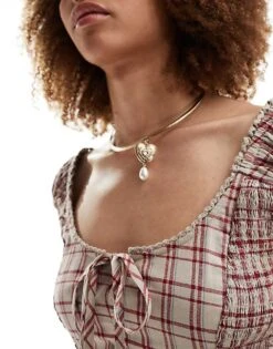 Reclaimed Vintage Check Mini Dress With Lace Up Front For Women -Closet Theory Her 205710845 4