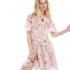 Reclaimed Vintage Mini Dress With Tie Front In Floral Print For Women Multi -Closet Theory Her 205713077 1 multi