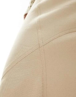 Reclaimed Vintage Linen Maxi Skirt With Y2k Belt For Women Beige -Closet Theory Her 205735930 4