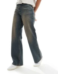 Reclaimed Vintage 00's Baggy Wide Jean In Washed Blue For Women -Closet Theory Her 205770395 4