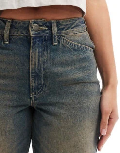 Reclaimed Vintage 00's Baggy Wide Jean In Washed Blue For Women -Closet Theory Her 205770395 5