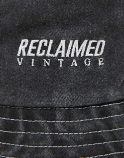 Reclaimed Vintage Unisex Logo Bucket Hat In Black For Unisex -Closet Theory Her 205854951 3
