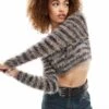 Reclaimed Vintage Tie Back Knit In Spacedye For Women Multi -Closet Theory Her 205883888 1 multi