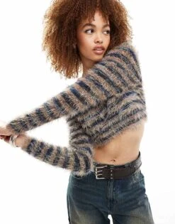 Reclaimed Vintage Tie Back Knit In Spacedye For Women Multi