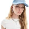 Reclaimed Vintage Cowgirl Denim Cap With Hotfix For Women Blue -Closet Theory Her 205893424 1 blue