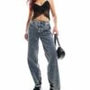 Reclaimed Vintage 00s Low Rise Jean In Blue Acid Wash For Women