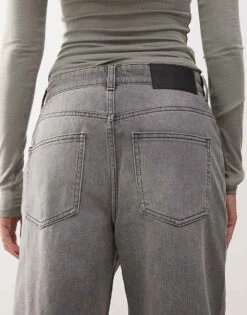 Reclaimed Vintage Low Rise Baggy Jean In Washed Charcoal For Women Vintage Charcoal -Closet Theory Her 205931588 4