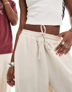 Reclaimed Vintage Unisex Linen Pull On Trouser In Ecru For Unisex -Closet Theory Her 205942912 3