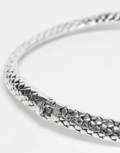 Reclaimed Vintage Unisex Oversized Snake Necklace In Silver For Unisex -Closet Theory Her 205962531 4