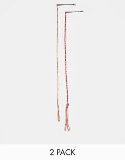 Reclaimed Vintage Hair Braid 2 Pack For Women Multi