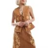 Reclaimed Vintage Limited Edition Western Suede Skirt For Women Brown -Closet Theory Her 206053753 1 brown