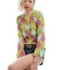 Reclaimed Vintage Limited Edition Crochet Flower Long Sleeve Top In Green For Women Multi -Closet Theory Her 206071139 1 multi