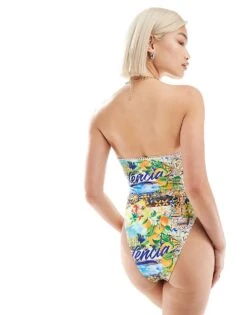 Reclaimed Vintage Underwire Swimsuit In Fruity Postcard Print For Women -Closet Theory Her 206153933 3