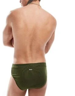 Reclaimed Vintage Swim Trunk In Khaki Rib For Unisex -Closet Theory Her 206202664 3