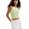 Reclaimed Vintage Coquette Lace Cami In Lime For Women 1 Reclaimed Vintage Coquette Lace Cami In Lime For Women -Closet Theory Her 206259228 1 lime