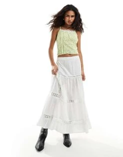 Reclaimed Vintage Coquette Lace Cami In Lime For Women -Closet Theory Her 206259228 2