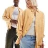 Reclaimed Vintage Unisex Washed Denim Shirt In Mustard For Unisex -Closet Theory Her 206335418 1 mustard