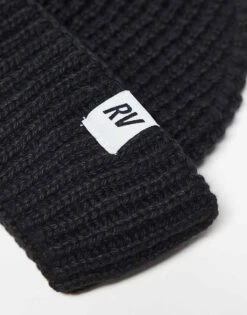Reclaimed Vintage Unisex Logo Waffle Beanie In Black Co-ord For Unisex -Closet Theory Her 206416131 3