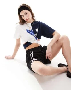 Reclaimed Vintage Revived X Glass Onion Wrap Around Varsity T-shirt For Women Multi -Closet Theory Her 206508673 1 multi 1