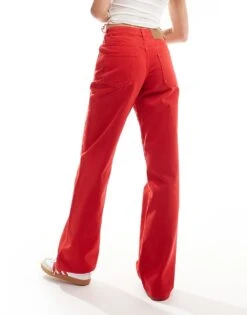 Reclaimed Vintage 00s Baggy Jean In Red For Women -Closet Theory Her 206555884 3