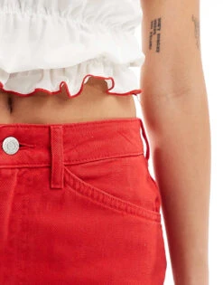 Reclaimed Vintage 00s Baggy Jean In Red For Women -Closet Theory Her 206555884 5