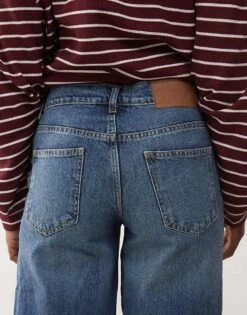 Reclaimed Vintage 88' Wide Baggy Leg Low Rise Jean In Mid Blue Wash For Women -Closet Theory Her 206647347 4