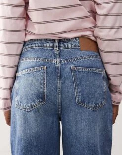 Reclaimed Vintage Low Rise Baggy Jean In Mid Blue Wash For Women -Closet Theory Her 206647374 4