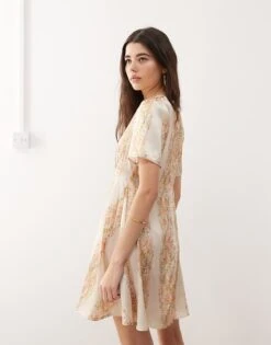 Reclaimed Vintage Mini Tea Dress In Floral Print For Women Multi -Closet Theory Her 206676568 4