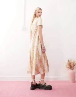 Reclaimed Vintage Midi Tea Dress In Floral Print For Women Multi -Closet Theory Her 206676594 4