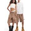 Reclaimed Vintage Unisex Western Leopard Print Longer Length Jorts For Unisex -Closet Theory Her 206698406 1 leopard