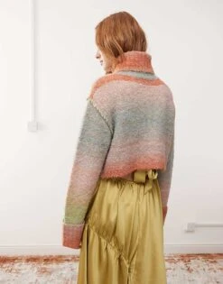 Reclaimed Vintage Roll Neck In Space Dye With Contrast Seams For Women Multi -Closet Theory Her 206723000 3