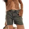 Reclaimed Vintage Denim Mom Short With Raw Hem In Blue For Women Blue Wash -Closet Theory Her 206730456 1 bluewash