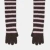 Reclaimed Vintage Longline Gloves In Brown And Pink Stripe For Women Multi -Closet Theory Her 206749556 1 multi