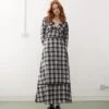 Reclaimed Vintage Check Midi Dress With Collar In Blue For Women Multi -Closet Theory Her 206763976 1 multi