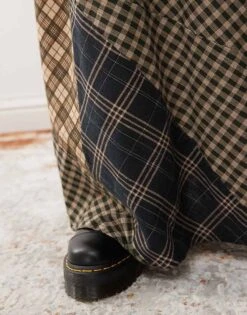 Reclaimed Vintage Midi Skirt In Mixed Checks For Women Multi -Closet Theory Her 206798743 3