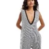 Reclaimed Vintage Western Milkmaid Playsuit In Gingham For Women Black -Closet Theory Her 206898721 1 black