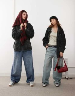 Reclaimed Vintage Unisex Cord Shirt In Black For Unisex -Closet Theory Her 206914291 3