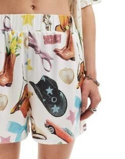 Reclaimed Vintage Resort Summer Short Co Ord With Western All Over Print For Women Multi -Closet Theory Her 206935719 3