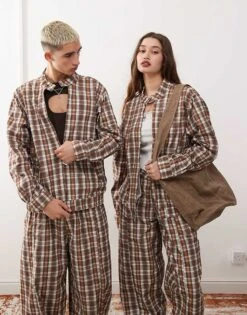 Reclaimed Vintage Unisex Check Print Co-ord 9 Reclaimed Vintage Unisex Check Print Co-ord -Closet Theory Her 206971175 1 checkprint