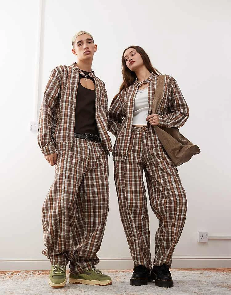 Reclaimed Vintage Unisex Check Print Co-ord 3 Reclaimed Vintage Unisex Check Print Co-ord